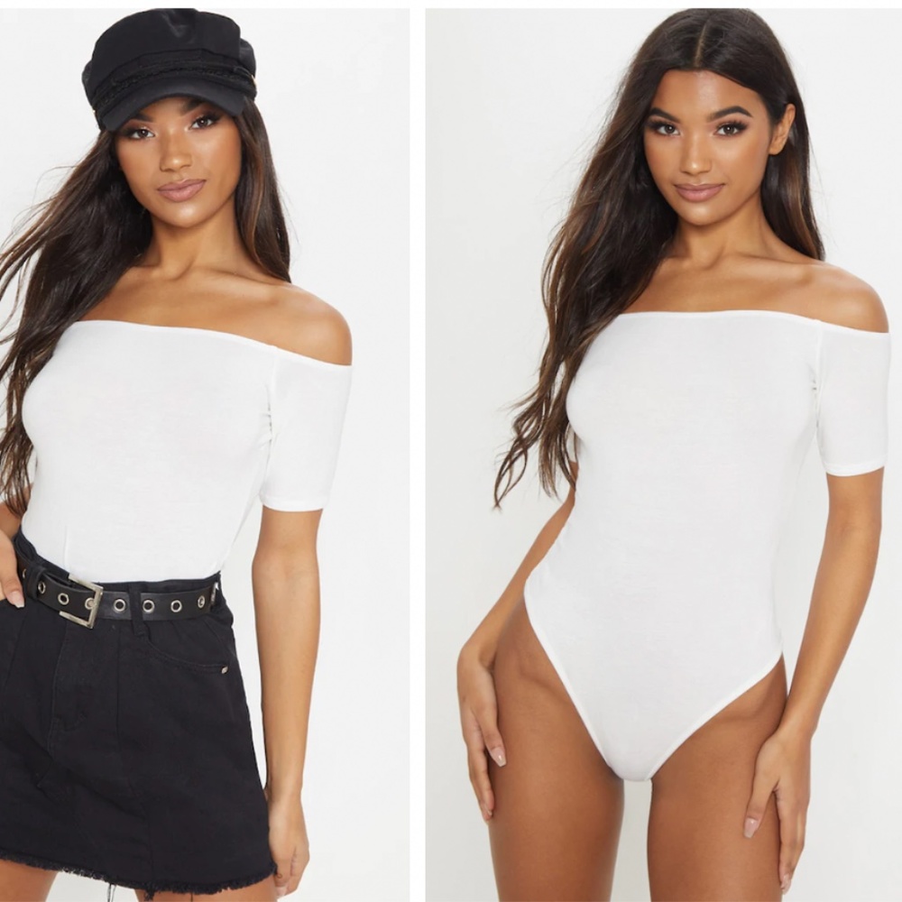 Prettylittlething basic cream bodysuit